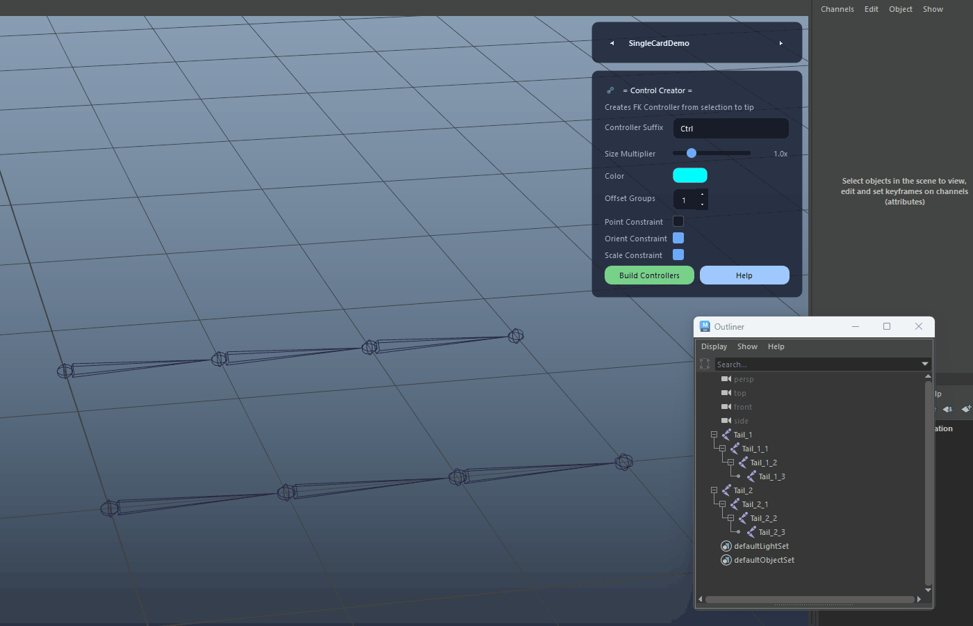 Build FK Controllers From Selection demo