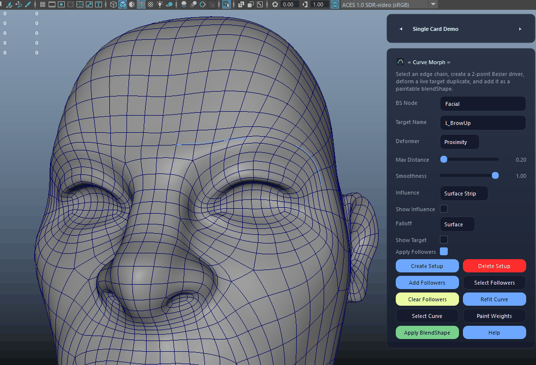 Shape with the Bezier Driver demo