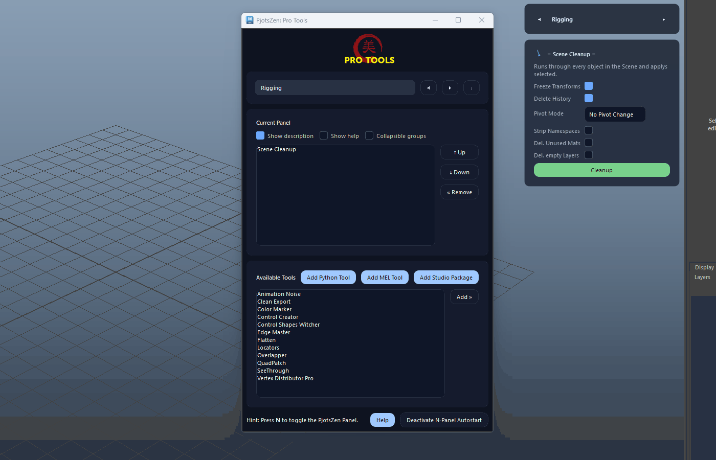 Available Tools – Add Studio Package demo