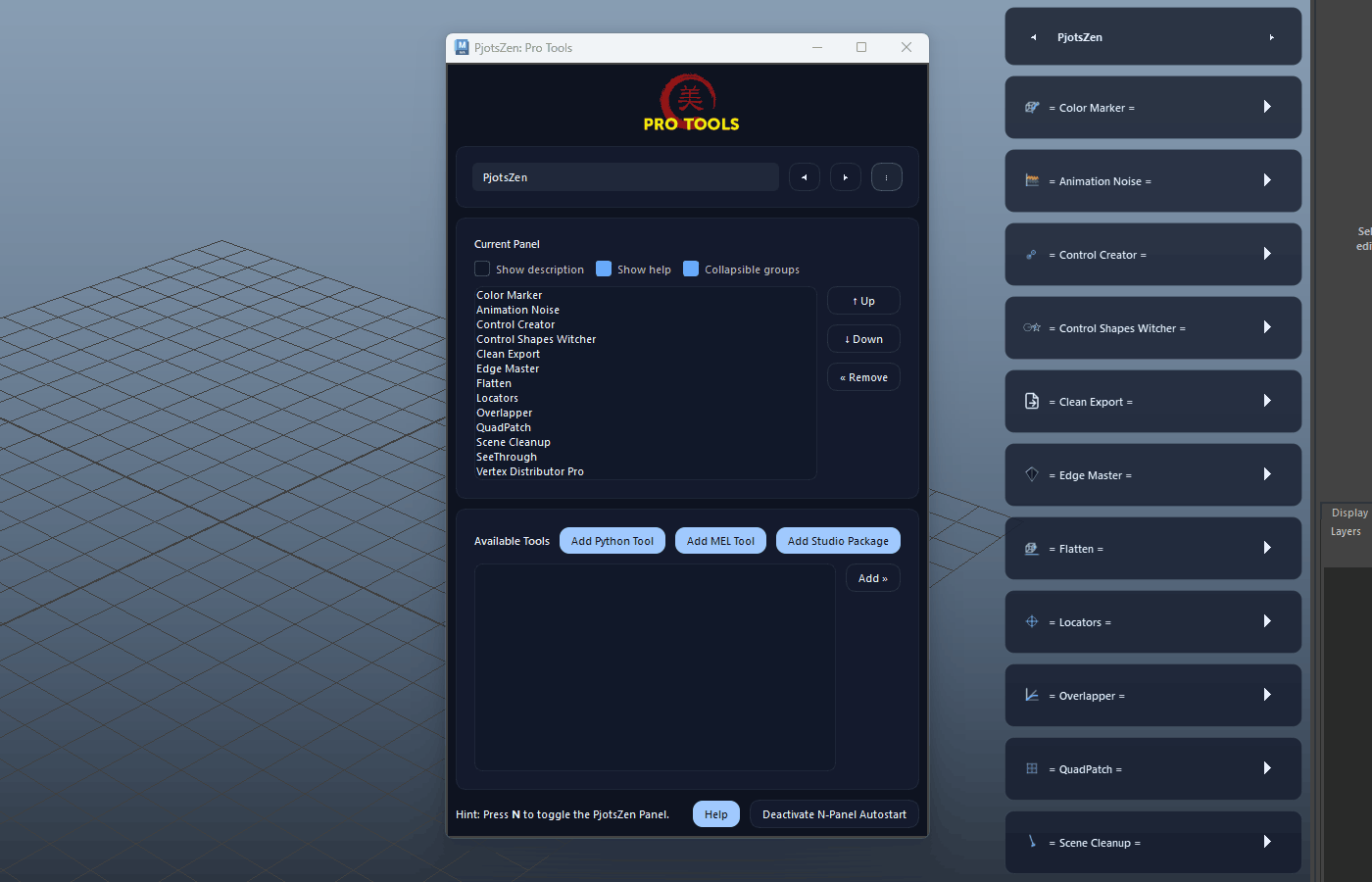 Panel Menu – Rescan Scripts demo
