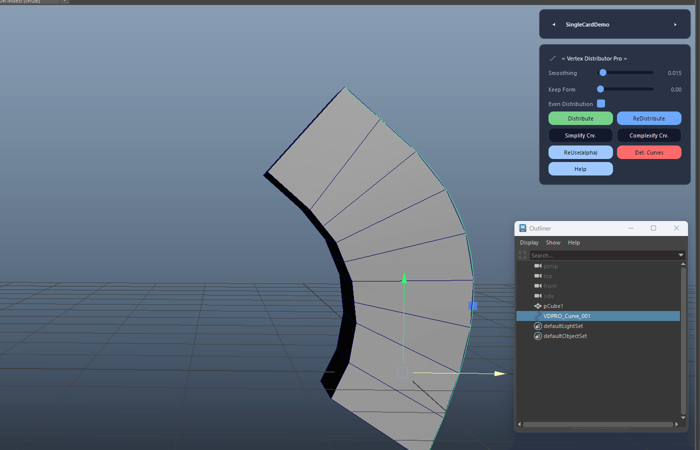 Delete Helper Curves demo