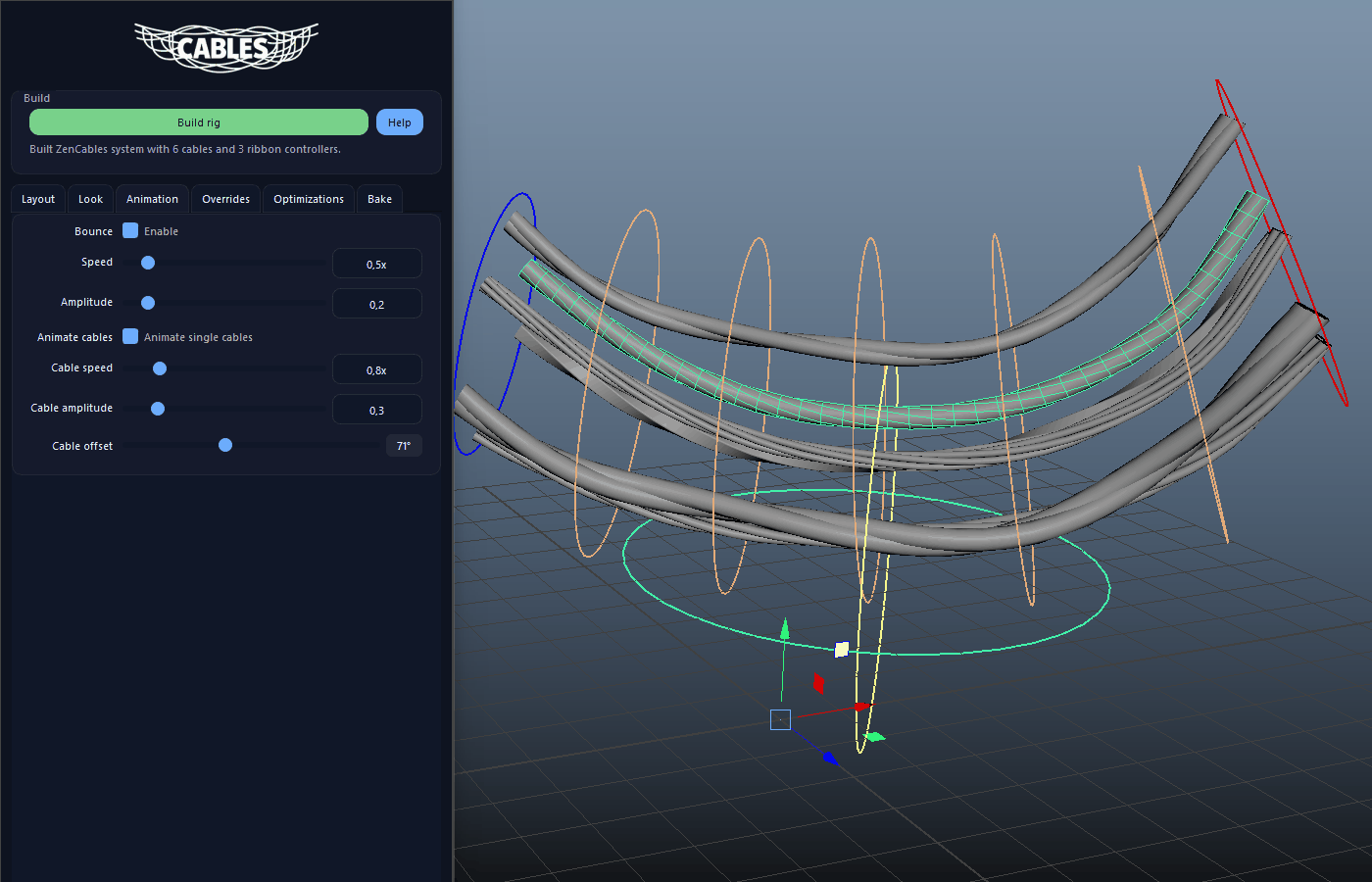 Section And Cable Overrides demo