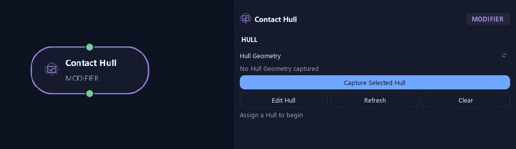 Contact Hull node with its hull settings in ZenGrove