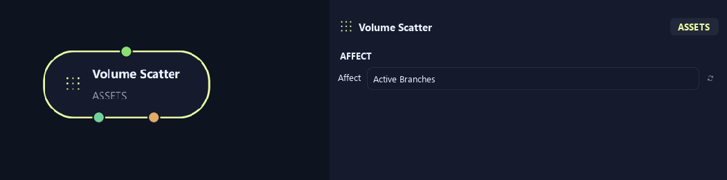 Volume Scatter node with its affect settings in ZenGrove
