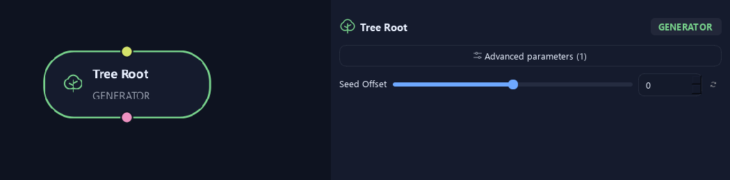 Tree Root node with its advanced settings in ZenGrove
